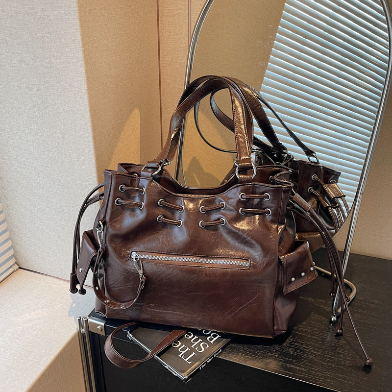 Mechanical Style High-grade Large Capacity Totes Shoulder Bags