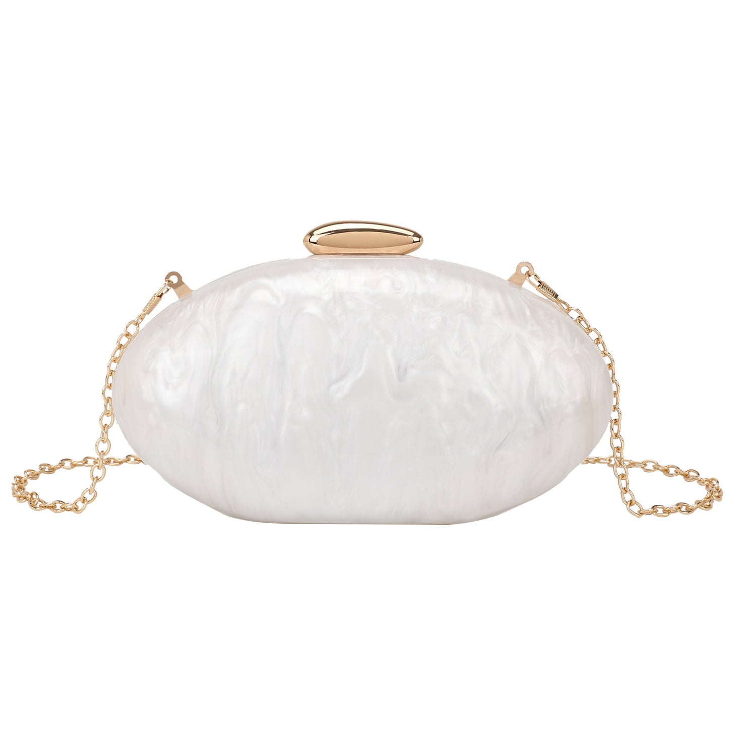 Women's Oval Shell Goose Egg Acrylic Fashion Dinner Bag
