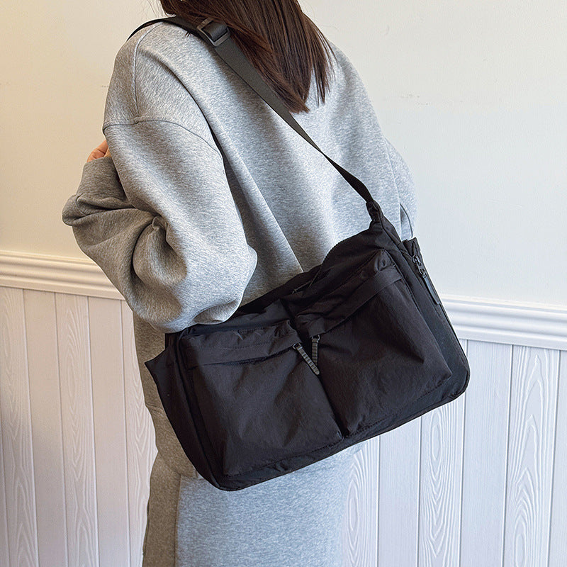 Women's & Men's Simple Trendy Cloth Large Capacity Women's Messenger Bag