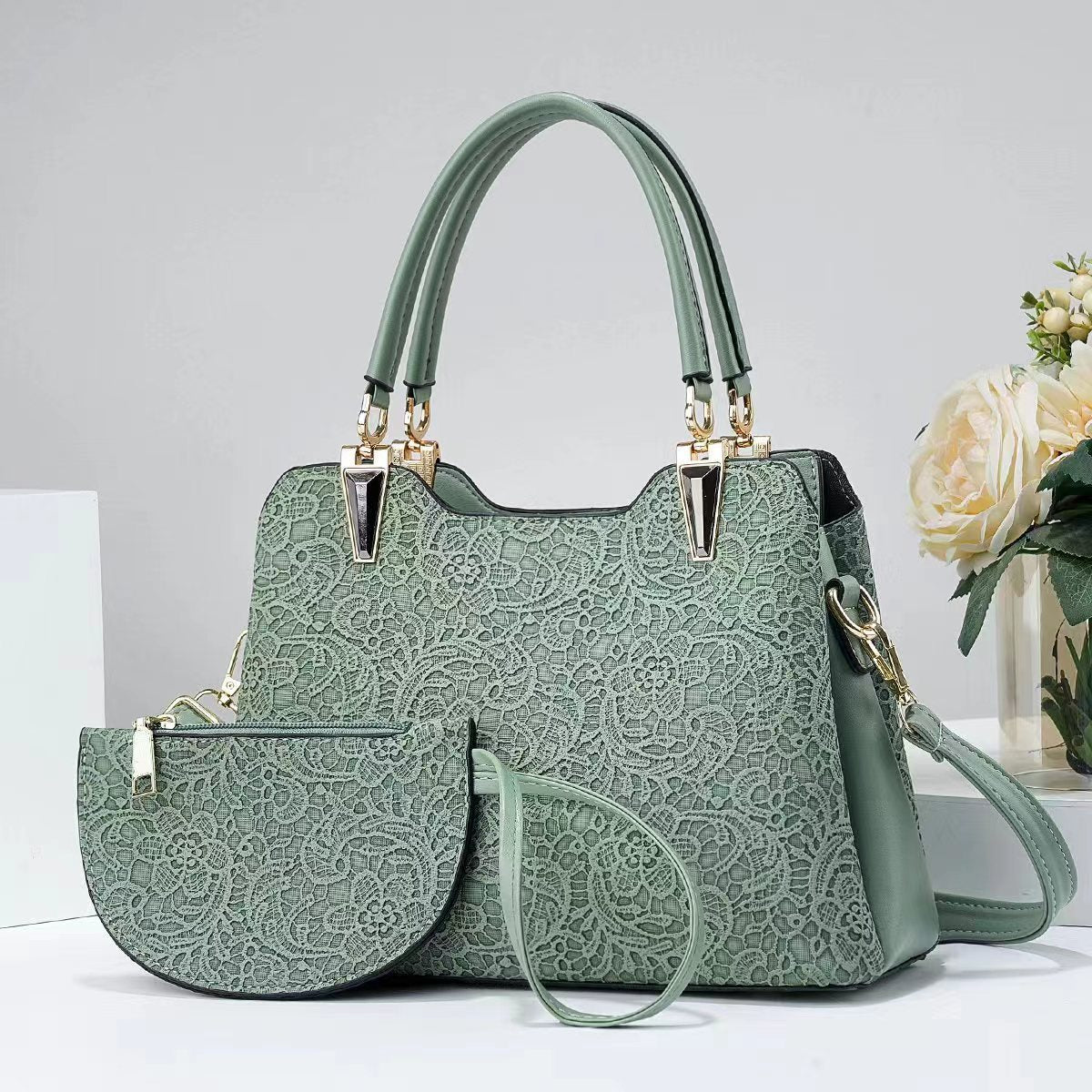 Women's Capacity Elegant Two-piece Set Portable Fashion Bags