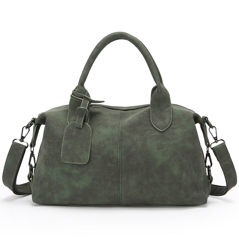 Women's Soft Leather Large Capacity Mom Boston Portable Commuter Women's Messenger Bag