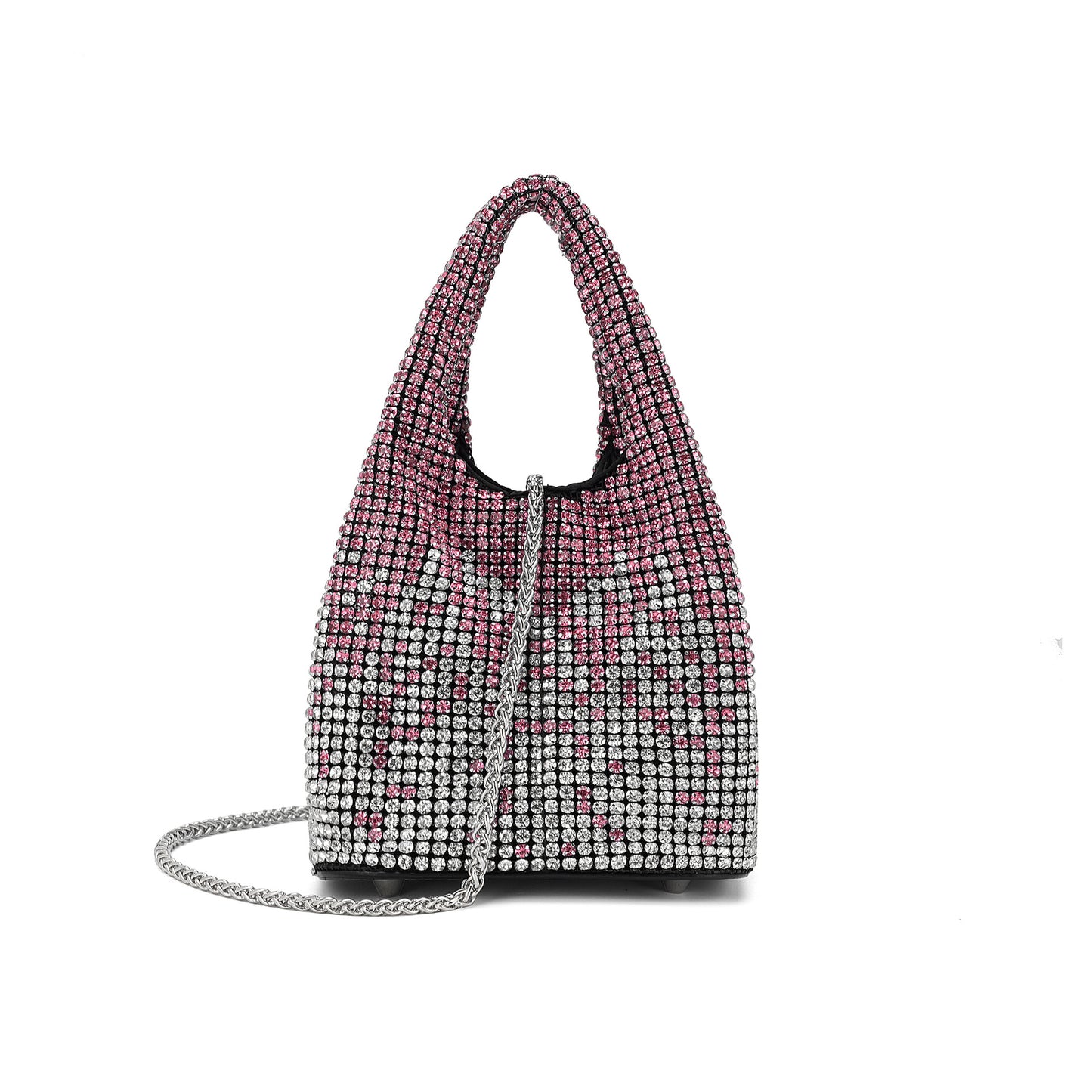 Women's Vest Diamond Summer Fashion Bucket-shaped Sier Lion Dinner Bag