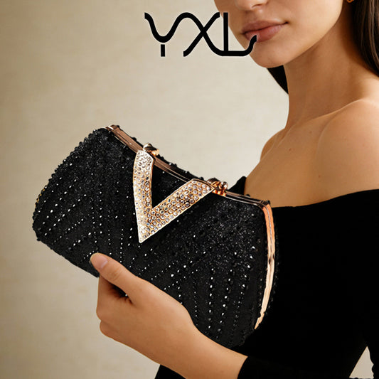 Rhinestone Banquet Dress Garment Luxury Party Dinner Bag
