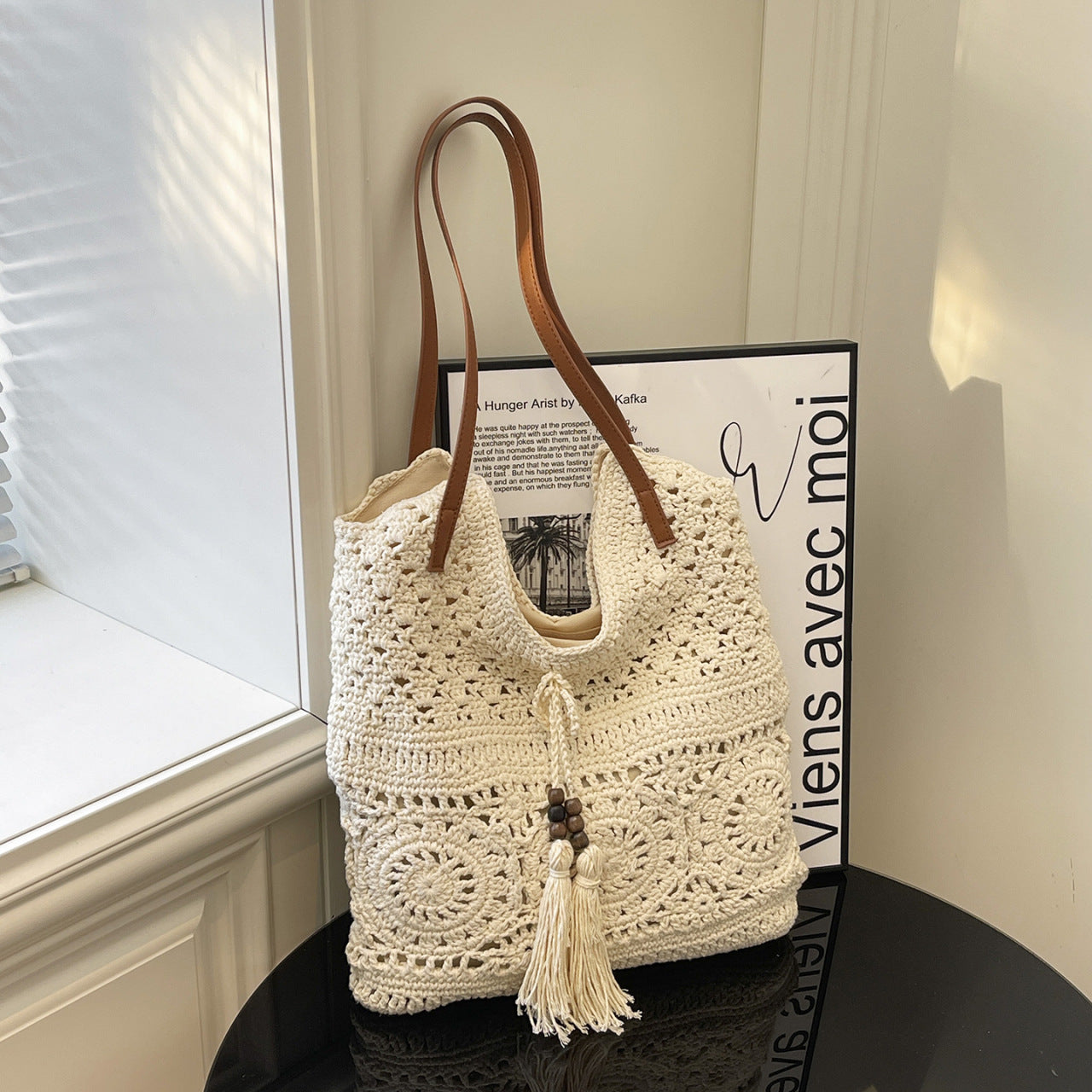 Women's Korean Style Straw Fashion Woven Vacation Shoulder Bags