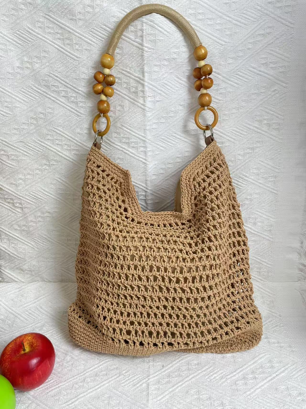 Women's Simple Large Capacity Woven Hollow Handmade Women's Shoulder Bag