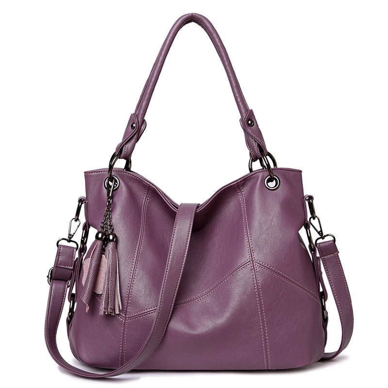 Women's Versatile Large Fashion Mom Fan Capacity Soft Leather Women's Handbag