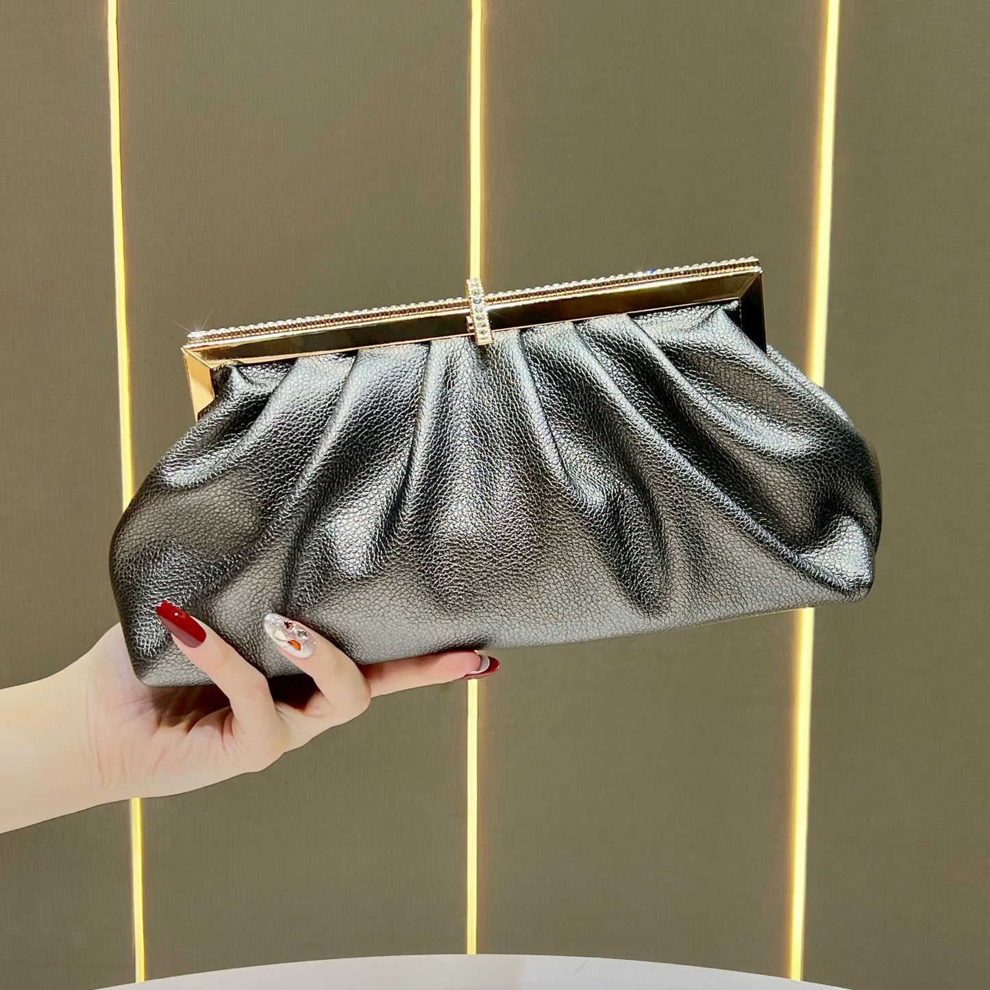 Slouchy Women's Clutch Diamond Fashion Elegant Dinner Bag