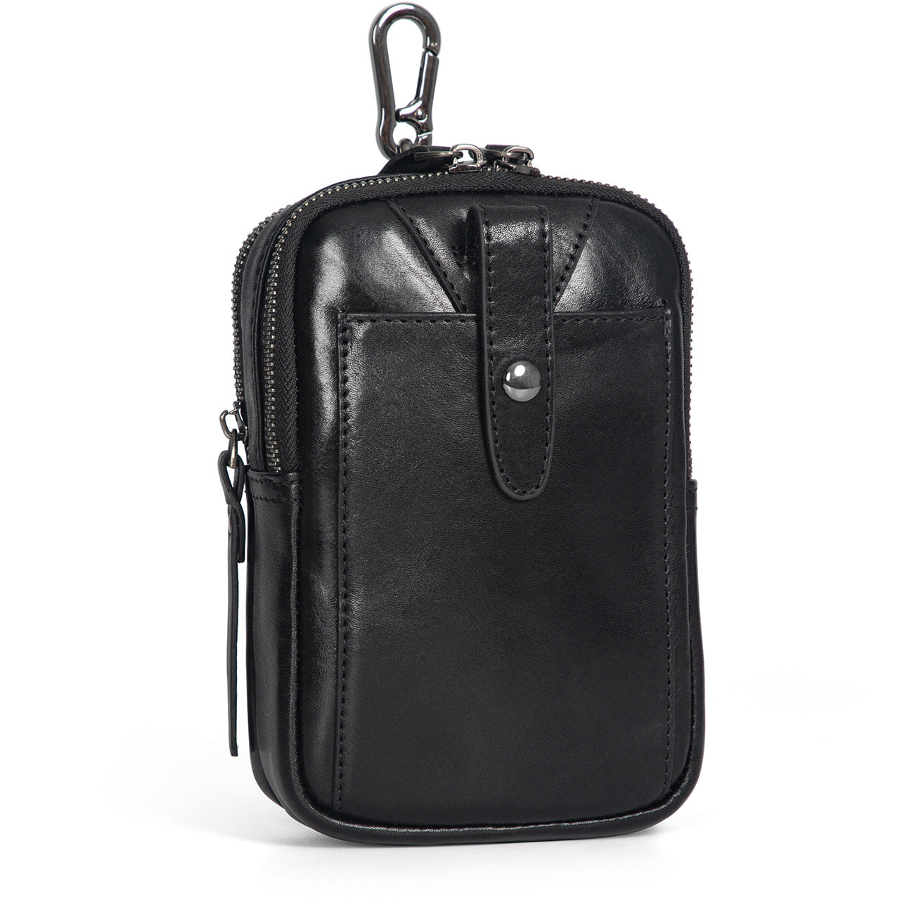 Pocket Lightweight Solid Genuine Leather First Layer Men's Fanny Pack