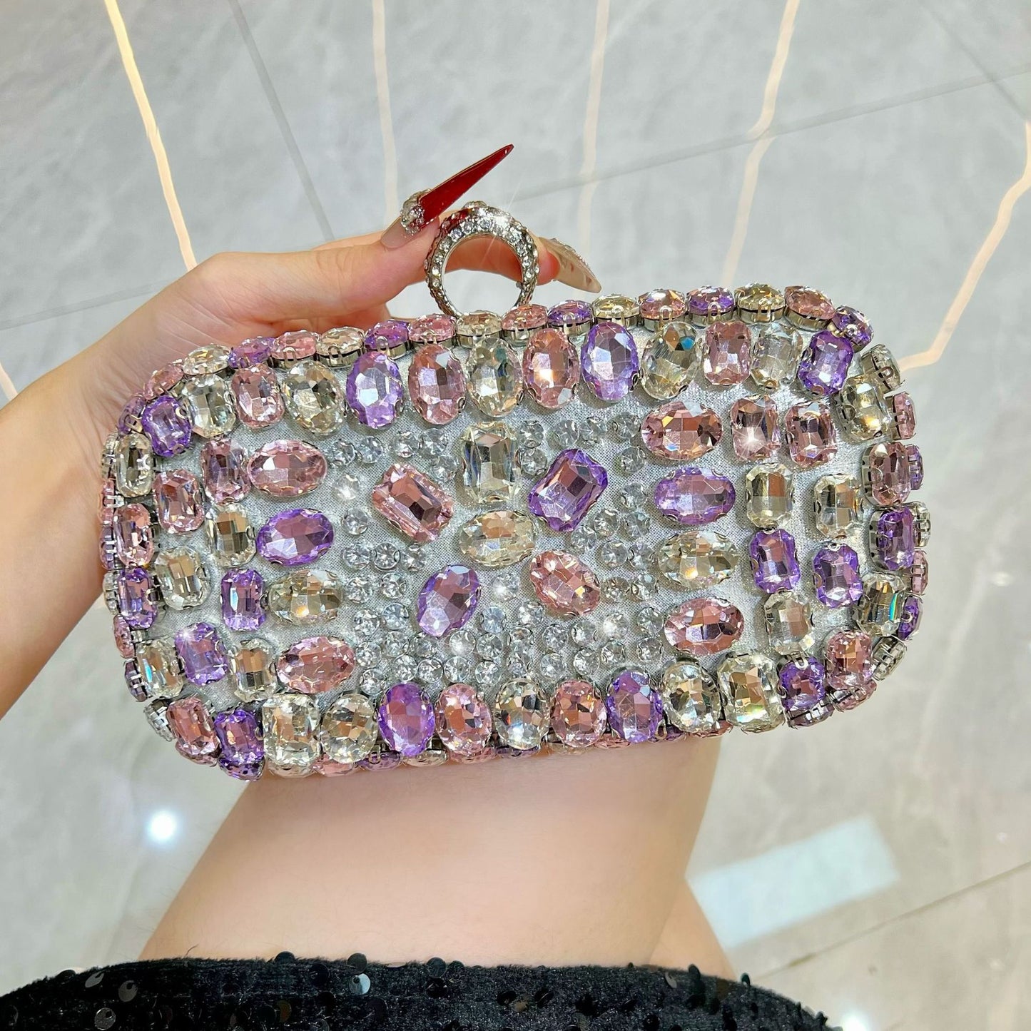High-grade Rhinestone Affordable Luxury Fashion Banquet Dinner Bag