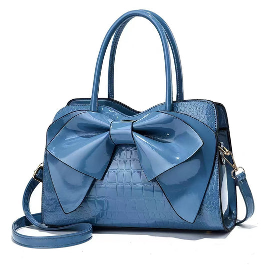 Women's Fashion Candy Color Bow Simple Stone Pattern Bags