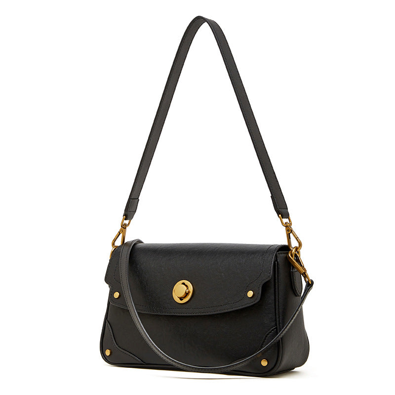 Women's Leather Vegetable Tanned Cattle Female Winter Large Capacity Simple Women's Messenger Bag