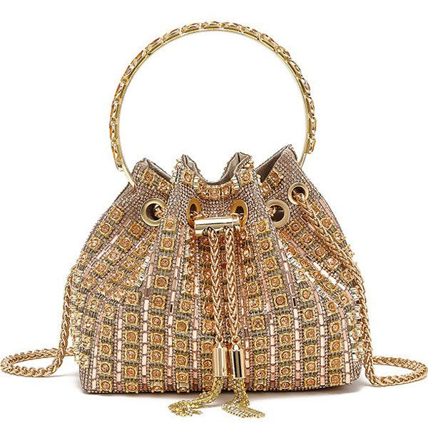 Graceful Women's Rhinestone Good-looking Fashion Diamond Dinner Bag