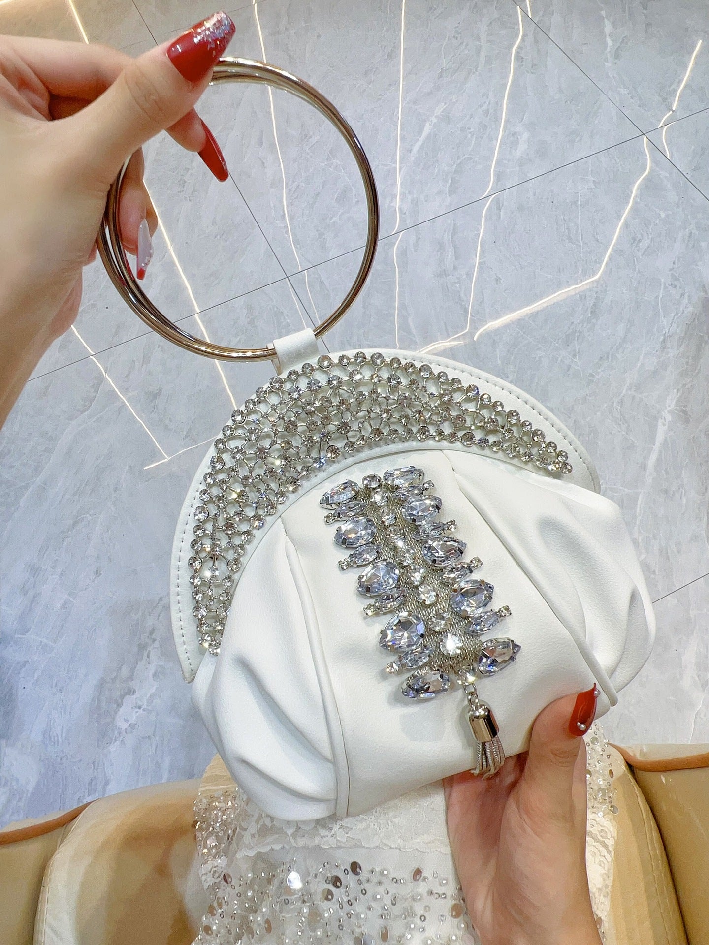 Women's Bridesmaid Wedding Dress Garment Clutch High-grade Dinner Bag