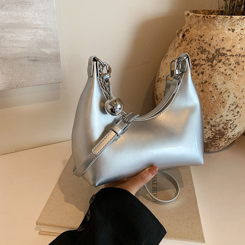 Lux Underarm Horn Female Fashion Patent Bags