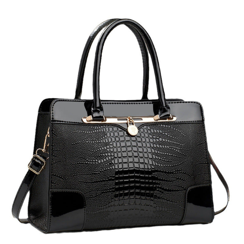 Women's Crocodile Pattern Fashion Mom Versatile Elegant Women's Handbag