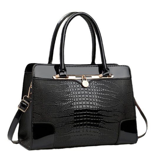 Women's Crocodile Pattern Fashion Mom Versatile Elegant Women's Handbag