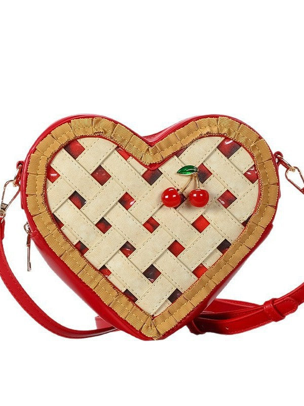 Niche Creative Heart Cartoon Style Woven Lace Women's Messenger Bag