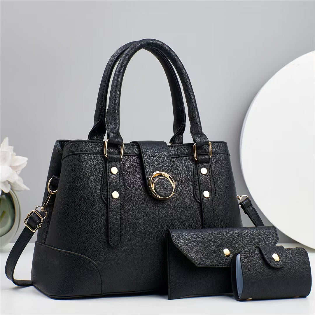 Women's Three-piece Set Large Capacity Textured Big Bags