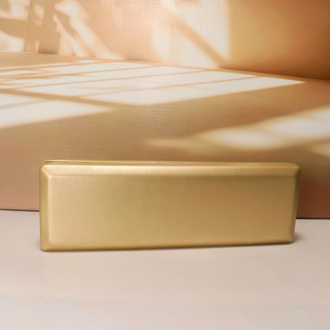 Baguette Leather Hard Box Clutch Vintage Party Dinner Bag