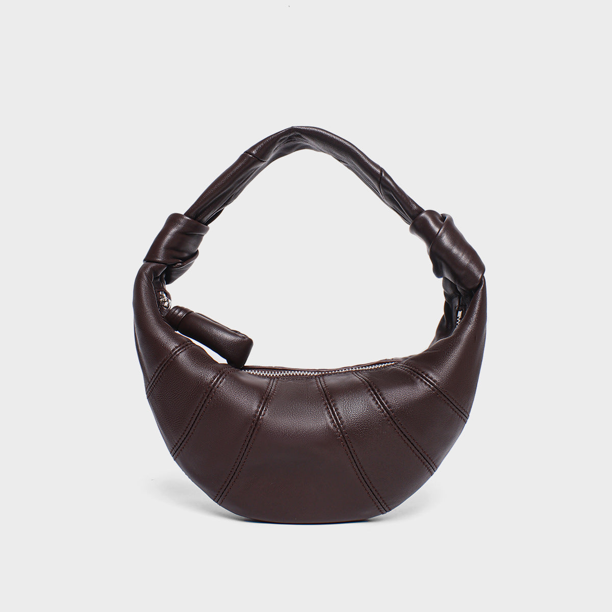 Women's First Layer Sheepskin Lazy Feeling Croissant Genuine Leather Women's Shoulder Bag
