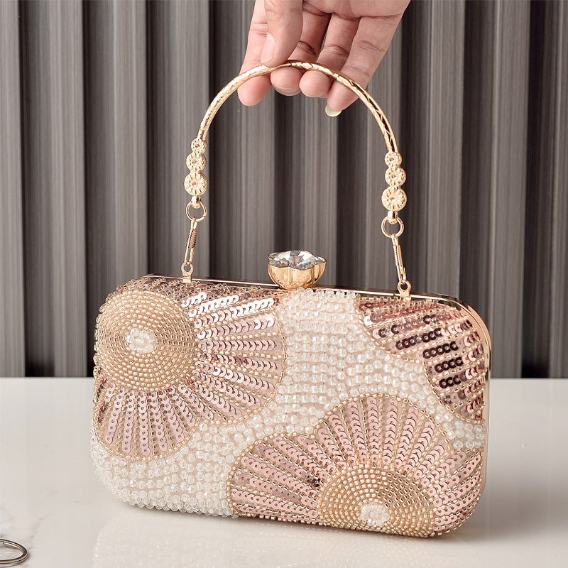 Pearl Handmade Beaded Bubble Beads Diamond Banquet Dress Garment Lady Bags