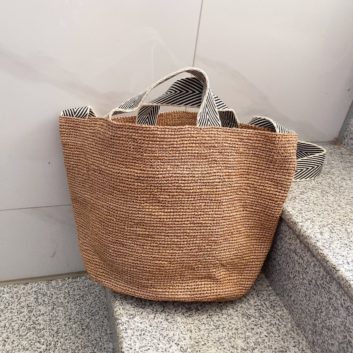 Women's Raffia Woven Summer Seaside Vacation Bucket Bags