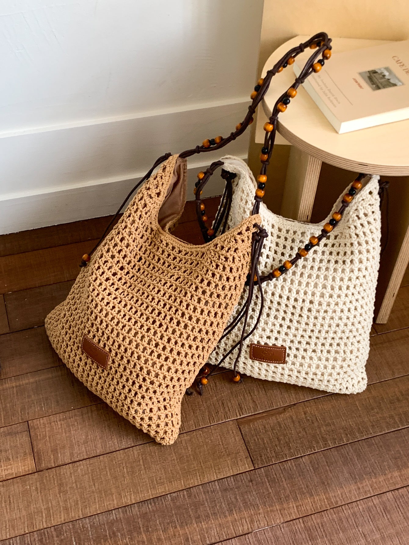 Seaside Vacation Style Artistic Retro Woven Portable Tote Bags