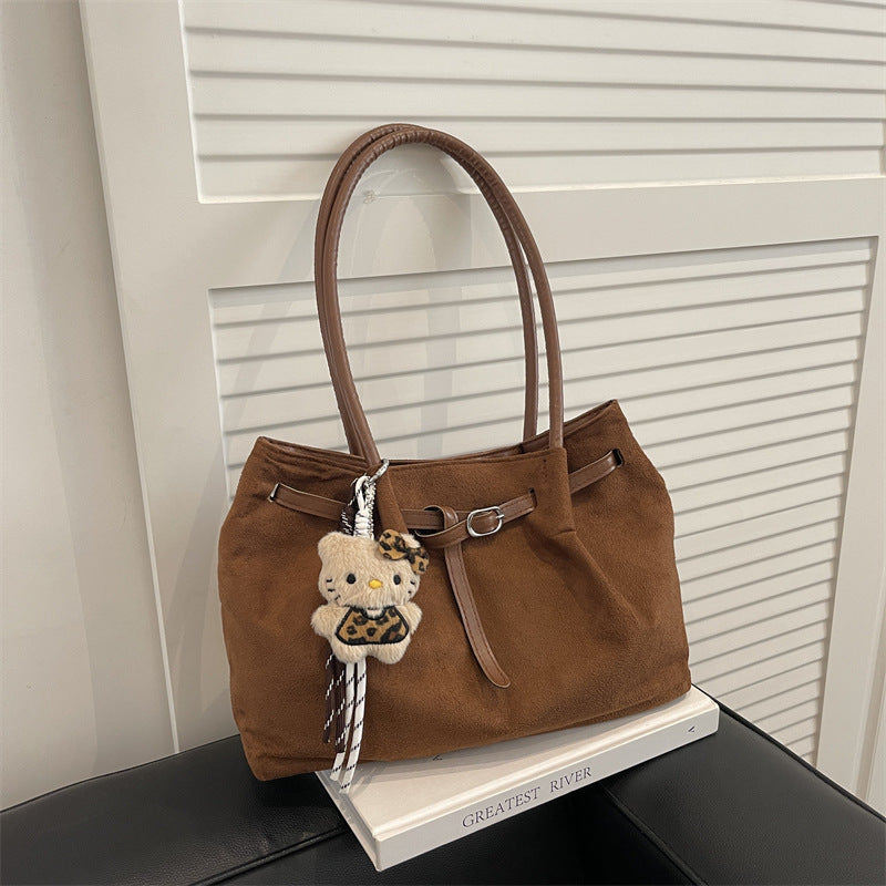 Women's Fashion Large Capacity Suede Commuter Super Popular Women's Handbag