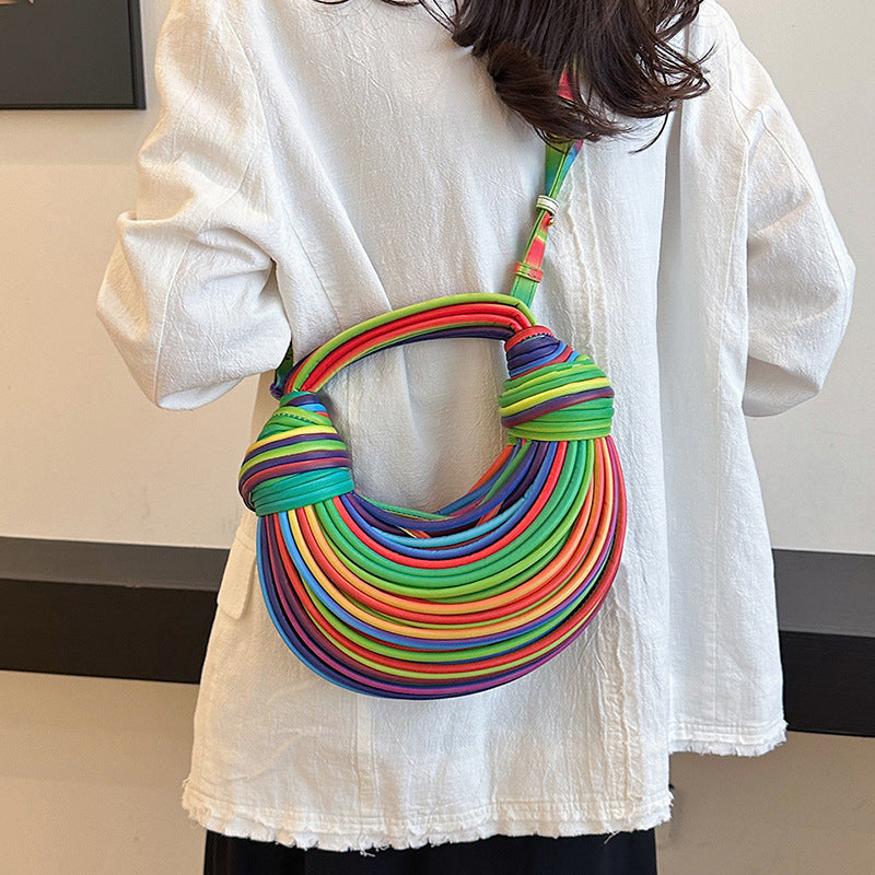 Women's Handmade Woven Special Creative Knotted Noodles Dumpling Bags