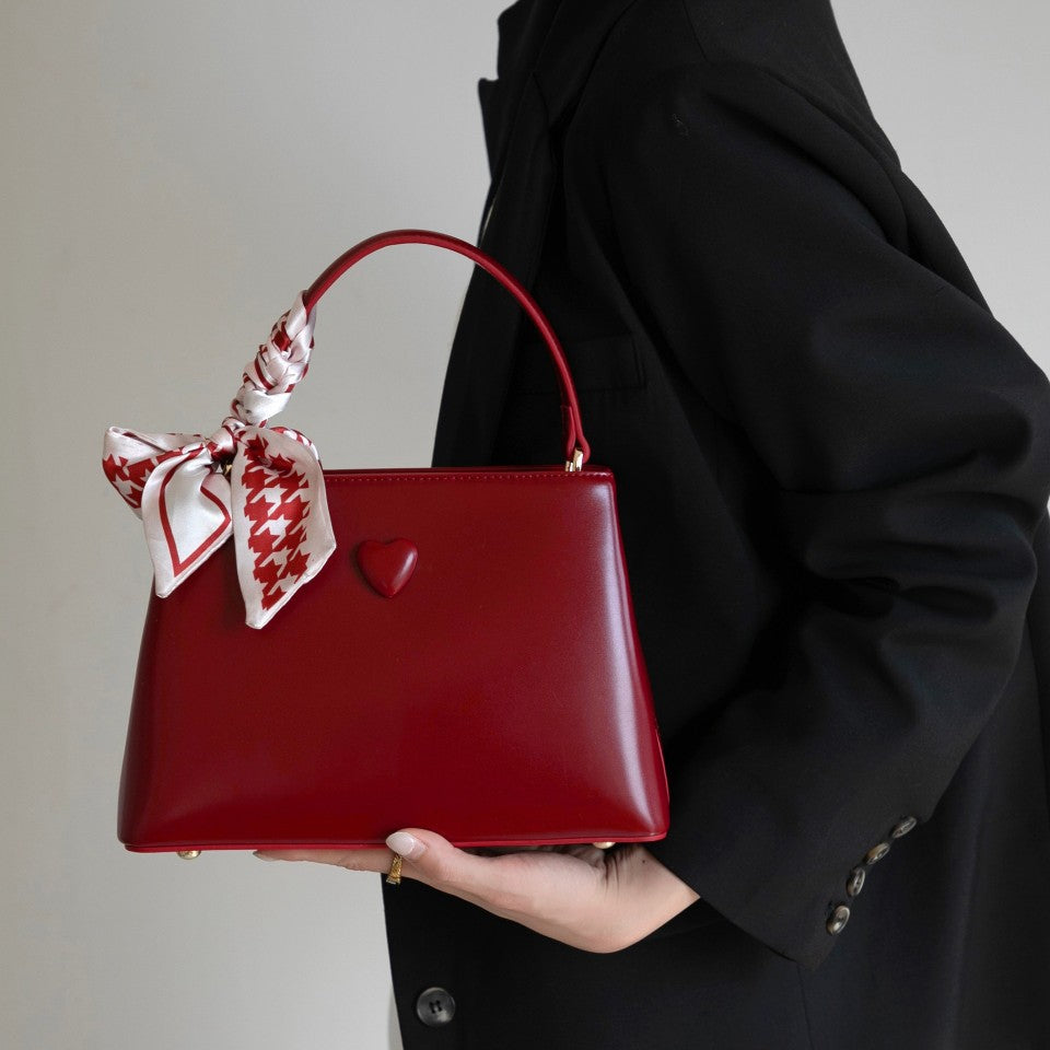 Women's Red Bridal Wedding High-grade Large Capacity Usually Available Handbags
