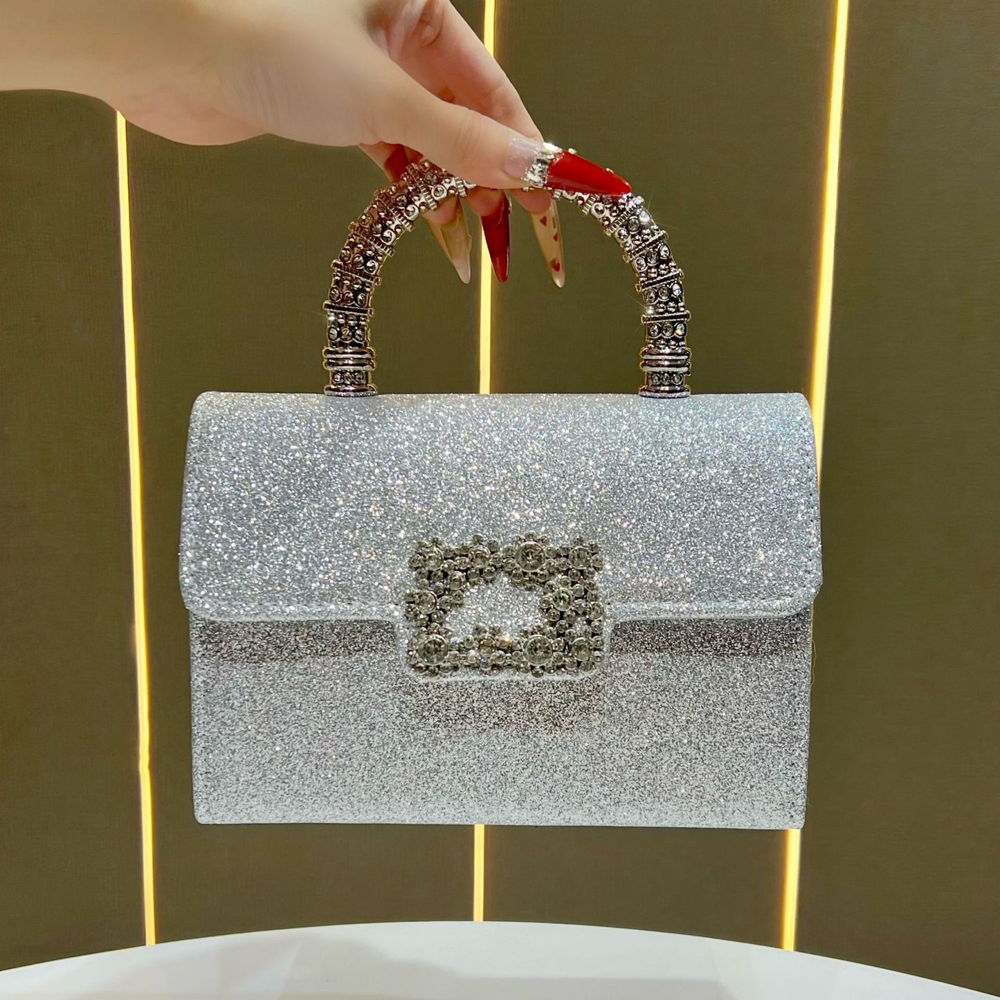 Women's Niche Diamonds Style High-grade Silk Light Handbags