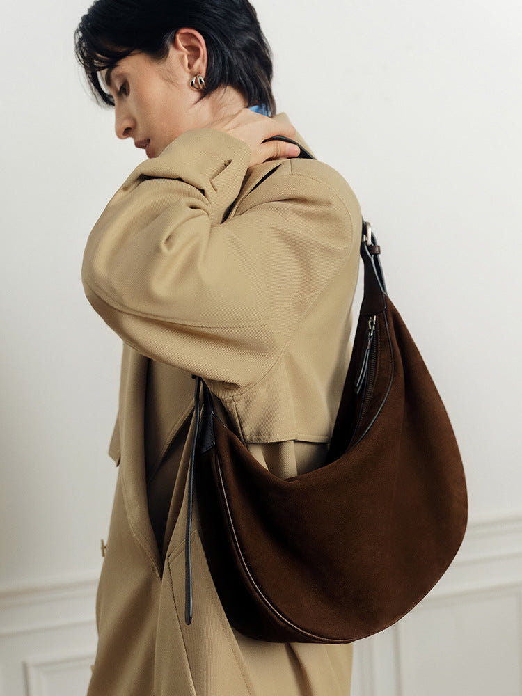 Vegetable Tanned Matte Leather Selenodont One Genuine Women's Shoulder Bag