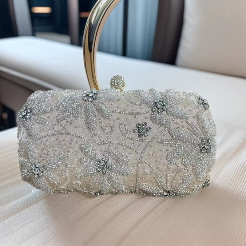 Women's Handmade Three-dimensional Embroidered Clutch Bridal Cheongsam Light Evening Bags