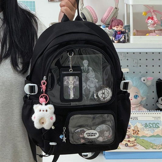 Women's Korean Style Versatile Good-looking Junior High Large Backpacks