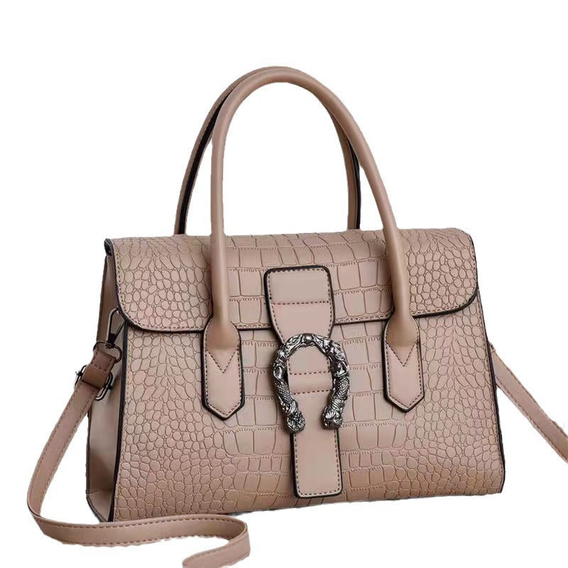 Stone Pattern Design Versatile Elegant Large Women's Handbag