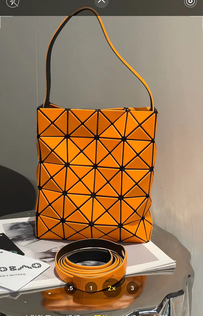 Light Luxury Minority Lattice Three Rhombus Small Square Bags