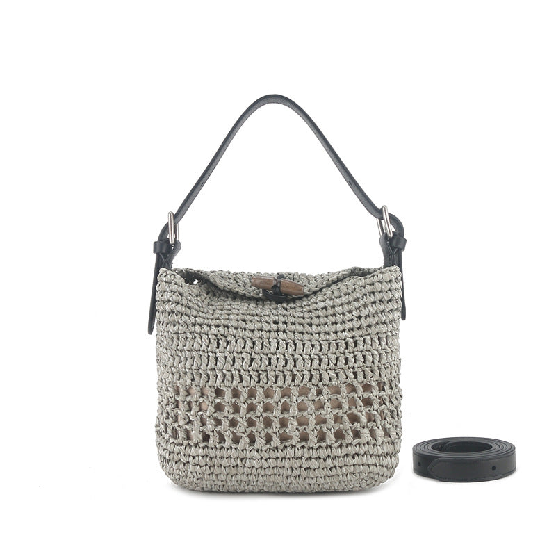 Women's Raffia Handmade Crochet Woven Summer Lazy Large Bags