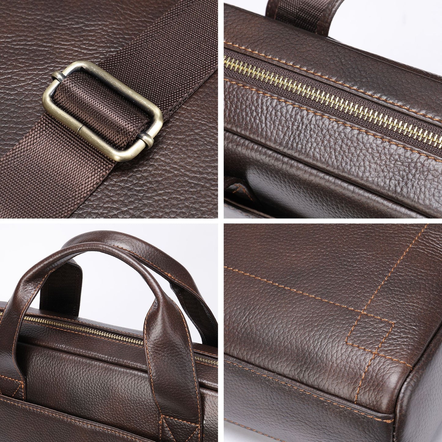 Men's Business Leather High-grade First Layer Cowhide Portable Commuter Men's Briefcase