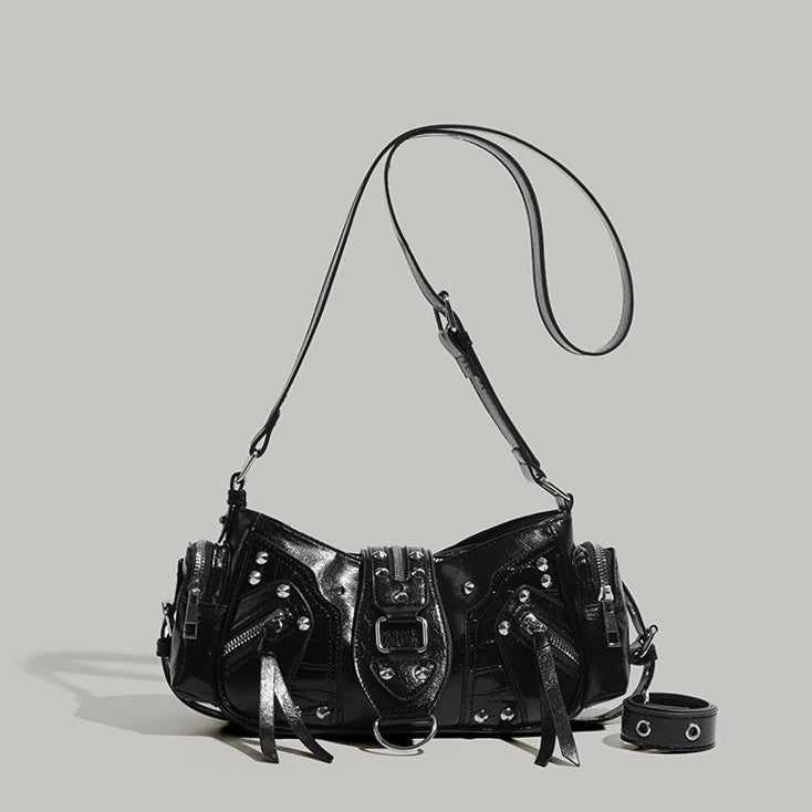 Design Hot Oil Wax Leather Commuter Motorcycle Handbags