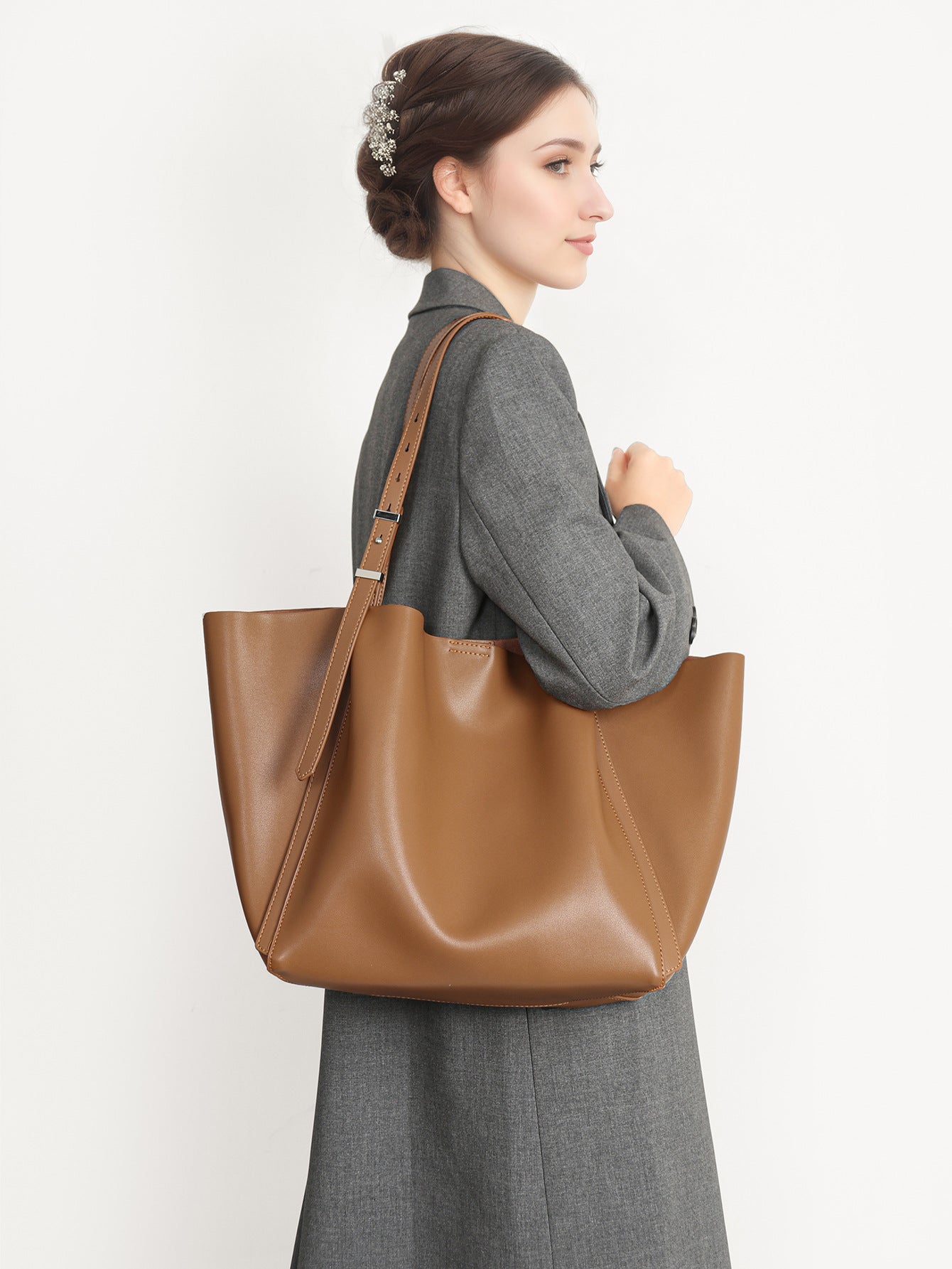 Women's Genuine Large Capacity Fashion Retro Korean Style Trendy Bags