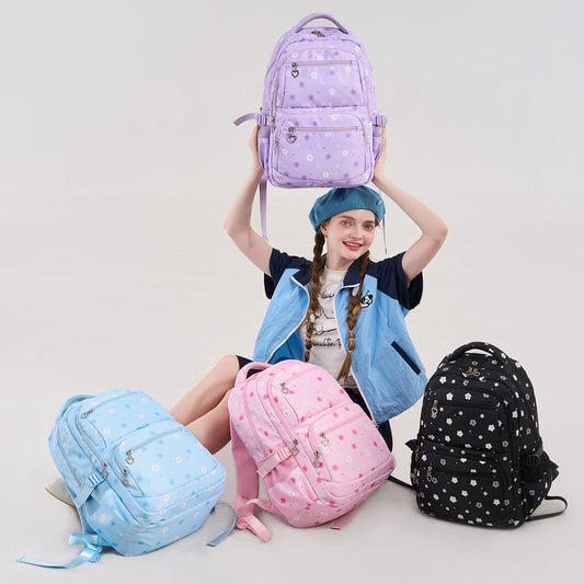 Durable Glamorous Women's Three-piece Spine Protection Backpacks