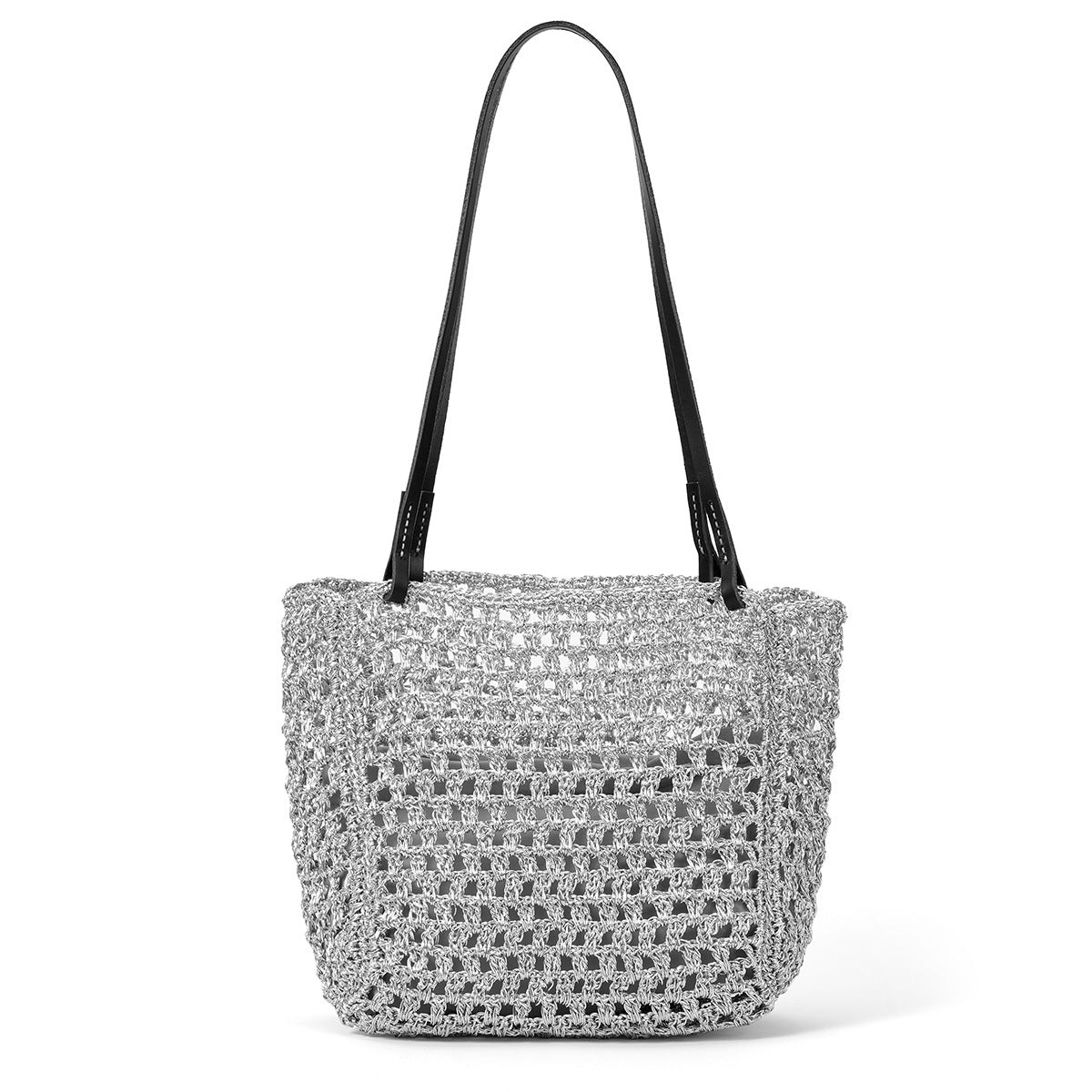 Sier Thread Hollow Woven Hand-woven Fashion Women's Shoulder Bag