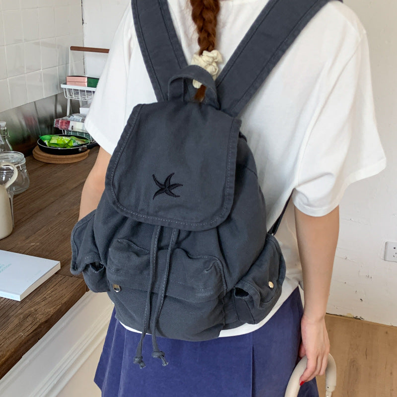 Women's Korean Style Niche Design Leisure College Student Schoolbag