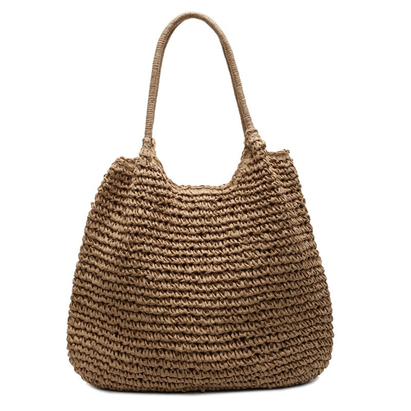 Women's Idle Style Large Capacity Straw Woven Tote Bags
