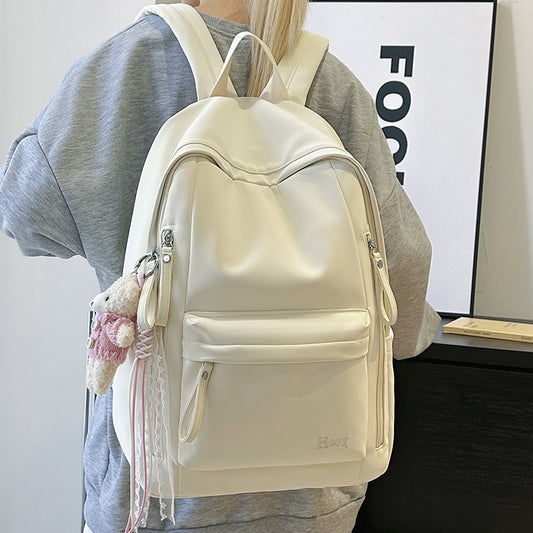 Sweet Style Milky White Pink Female Soft Good-looking Class Commuter Backpacks