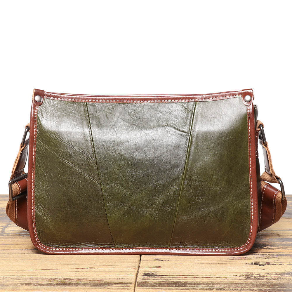 Men's Leather First Layer Cowhide Trendy With Bags
