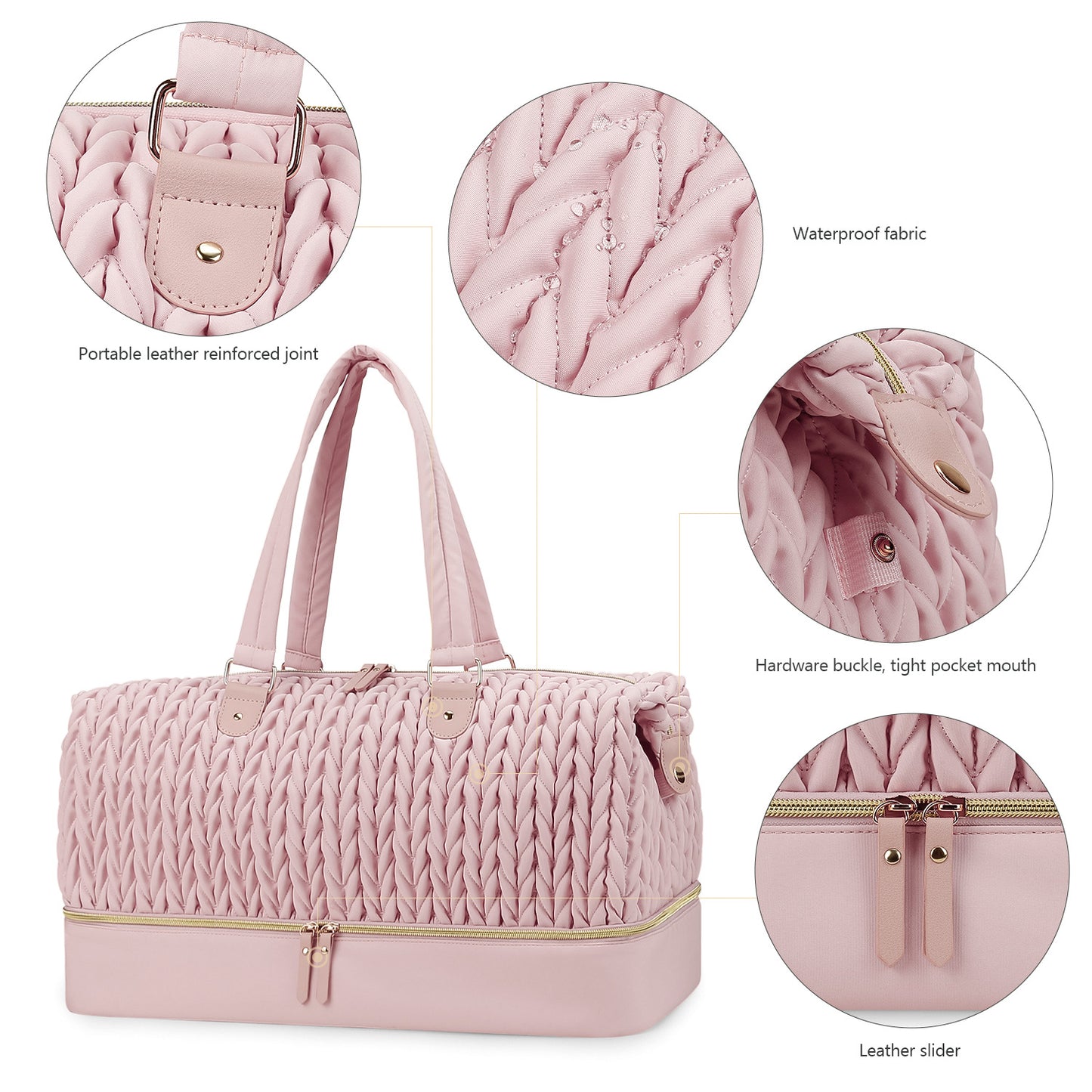Quilted Embroidered Large Capacity Mother Fashion Mummy Bag