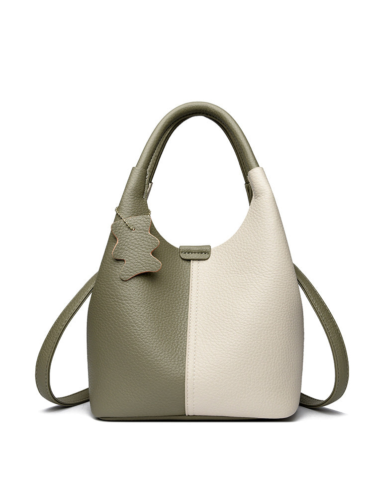Women's Vegetable Basket Simple Soft Cowhide Leather Women's Handbag