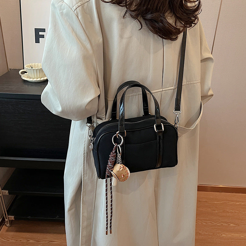 Women's Retro Matte Fashion Bowling Trendy Large Bags
