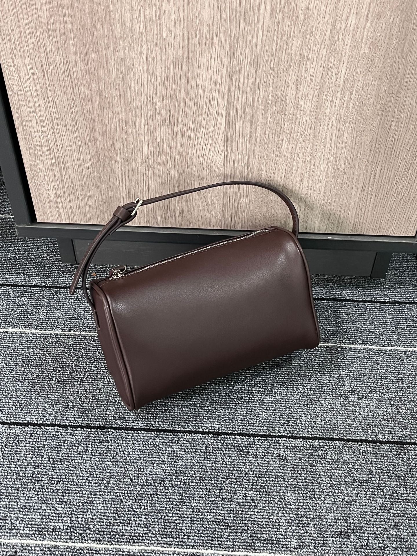 Style Niche Cattle Leather Pen Mini Simple Round Genuine Pencil Women's Shoulder Bag